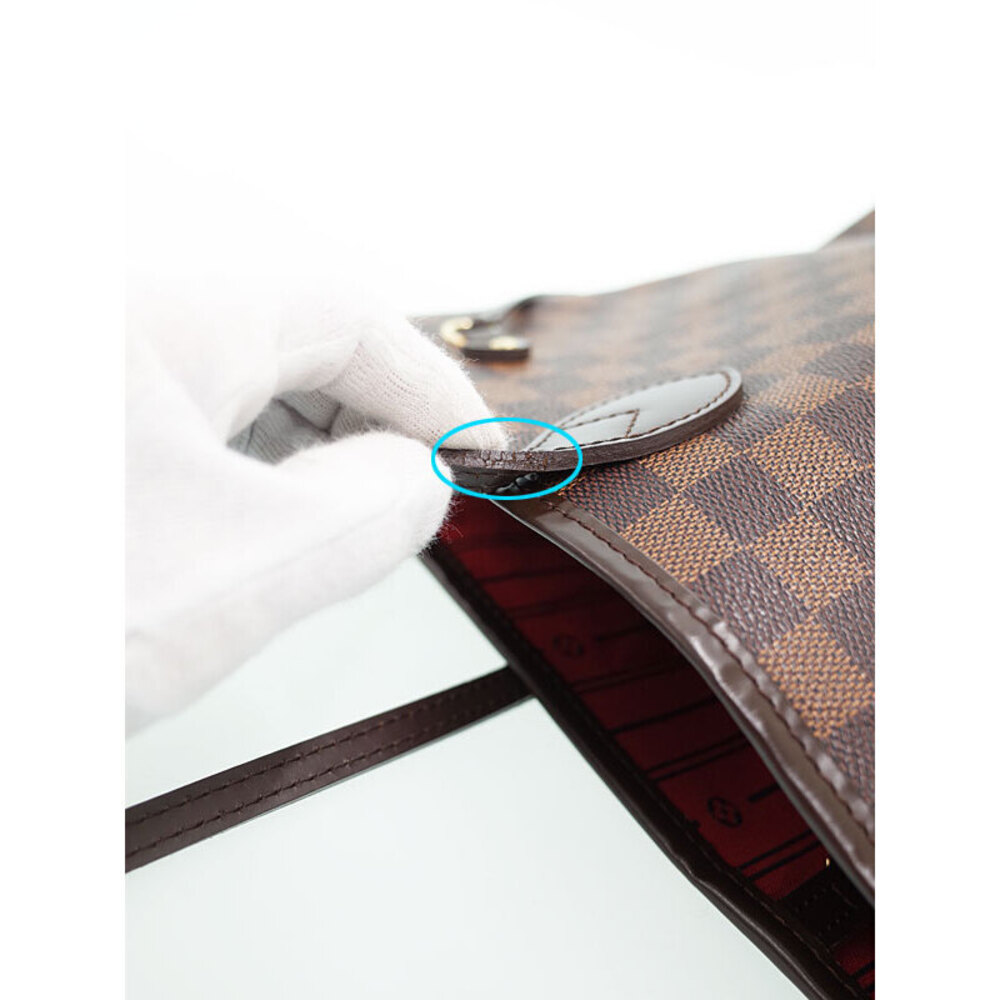 Louis Vuitton Damier Ebene Brown Neverfull Tote Bag - Picture 6 of 8